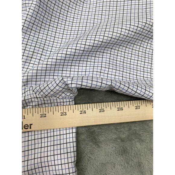 Habit Men's Medium Dockside Check Black-Colony Blue Short Sleeve Shirt - Picture 4 of 10